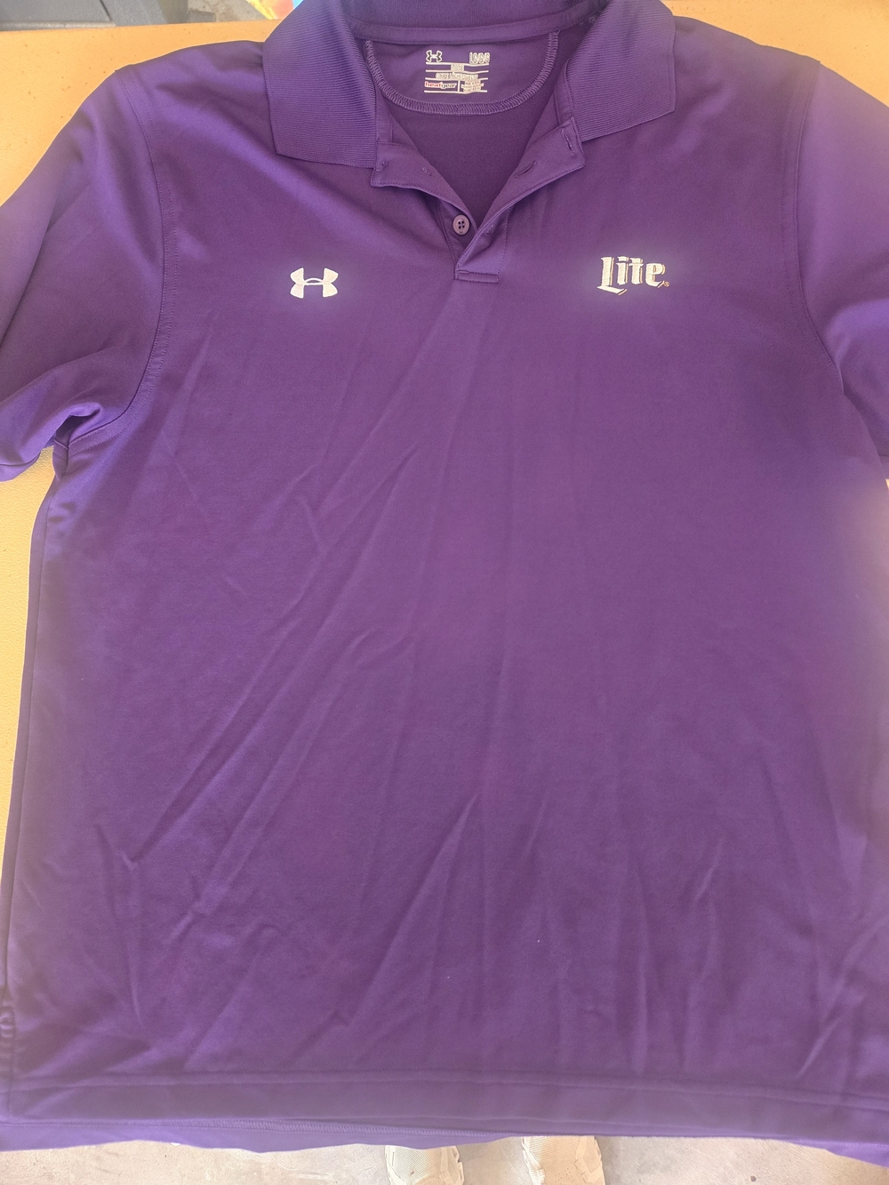 Under Armour Purple Polo with 'Lite' Logo